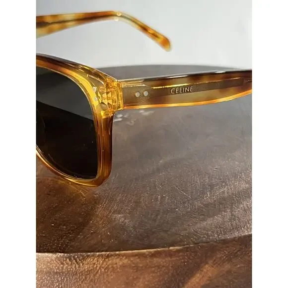 Celine Brown Tortoise shell square frame cl401521 mineral 53E Sunglasses